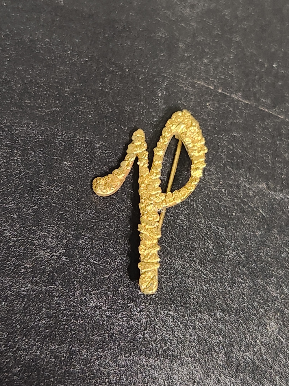 22k Gold Nugget Pin 2.5 Grams Vintage Alaska Genuine Pin